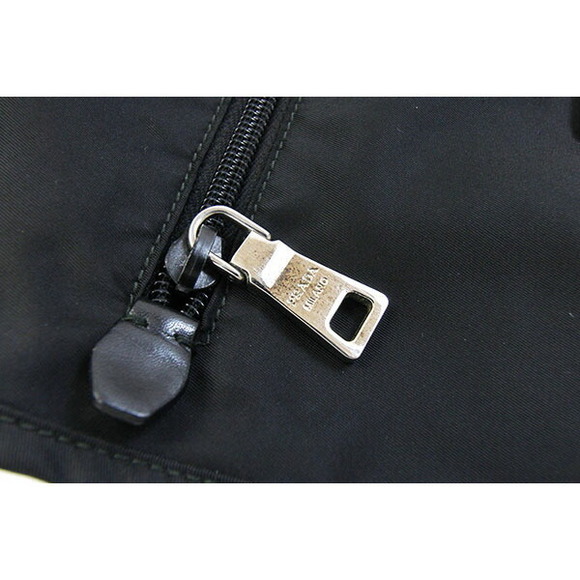Prada Shoulder Bag Black Nylon Leather Crossbody Messenger Logo - Picture 9 of 10